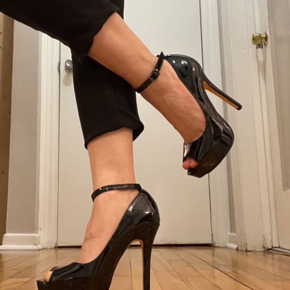 Dream Pairs Fashion High Heel Peep Toe Ankle Strap Pump Shoes Swan10 Black S 9.5